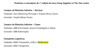 Fornecedores Do Iveco Group Na Am Rica Latina S O Destaque Em Premia O