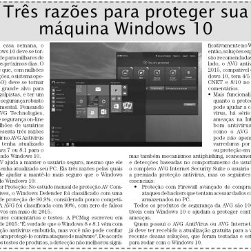 Três razões para proteger sua máquina Windows 10 – Empresas e Negócios