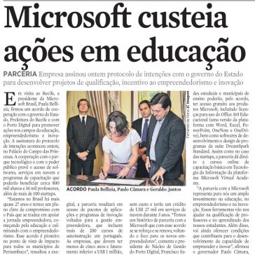 Microsoft custeia ações em educação – Jornal do Commércio