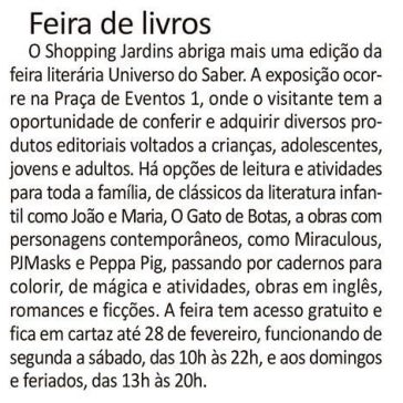 Feira de livros – Correio de Sergipe