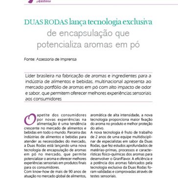 DUAS RODAS lança tecnologia exclusiva de encapsulação que potencializa aromas em pó – Revista Mais Leite