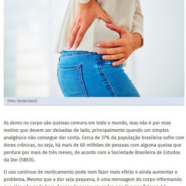 Adeus às dores do corpo – O Popular