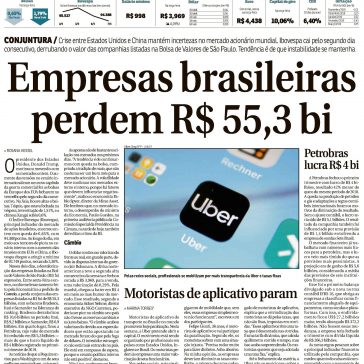 Empresas brasileiras perdem R$ 55,3 bi- Correio Braziliense Impresso