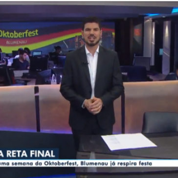 Blumenau acelera preparativos às vésperas da Oktoberfest-  GLOBO – NSC TV