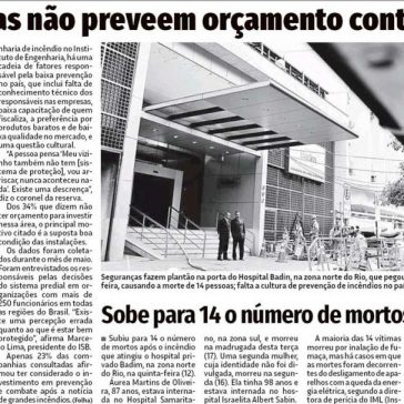 Empresas não preveem orçamento contra fogo- Agora São Paulo