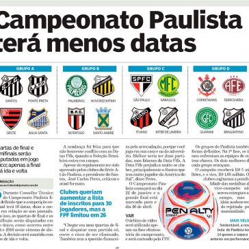 Campeonato Paulista terá menos datas – Destak Campinas