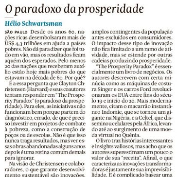 O paradoxo da prosperidade – Folha de S. Paulo