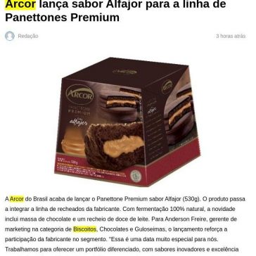 Arcor lança sabor Alfajor para a linha de Panettones Premium – Marca Legal