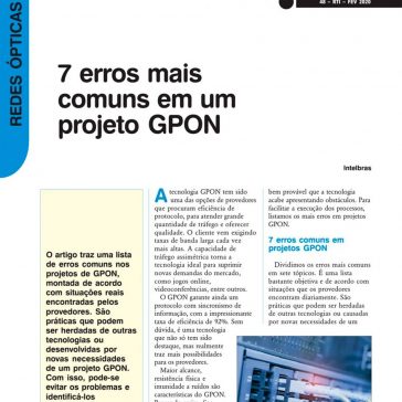 7 erros mais comuns em um projeto GPON – RTI