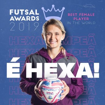 Ela é hexa! Amandinha é eleita a melhor jogadora de futsal do mundo