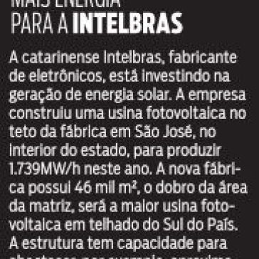 Mais energia para a Intelbras – Isto É Dinheiro