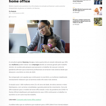 Estudo: 30% das mulheres podem deixar empregos por excessos no home office – IT Fórum 365