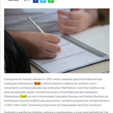 Curso sobre Governança Corporativa aprimora profissionais do Terceiro Setor –  Diário da Cidade