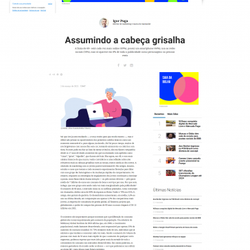 Assumindo a cabeça grisalha – Meio e Mensagem (On-line)