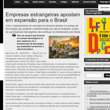 Empresas estrangeiras apostam em expansão para o Brasil – Falando de Gestão