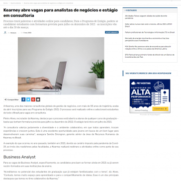 Kearney abre vagas para analistas de negócios e estágio em consultoria – Revista Capital Econômico (On-line)