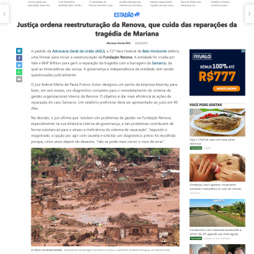 Justiça ordena reestruturação da Renova, que cuida das reparações da tragédia de Mariana – MSN Brasil