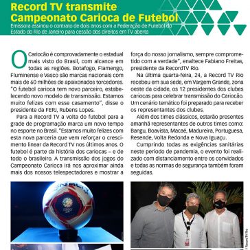 Record TV transmite Campeonato Carioca de Futebol- Guia da TV