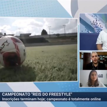 Participação do Adonias, embaixador da marca, no programa SBT Esporte Rio para anunciar o campeonato Reis do Freestyle, patrocinado pela Penalty – SBT Esporte Rio