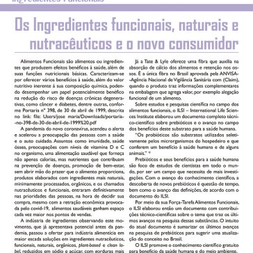 Os Ingredientes funcionais, naturais e nutracêuticos e o novo consumidor – IT: Ingredientes e Alimentos