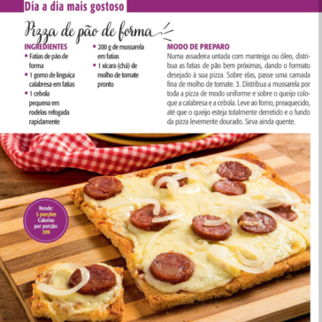 Pizza de pão de forma – Revista Ana Maria