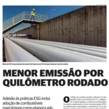 Menor emissão por quilômetro rodado – Valor Econômico