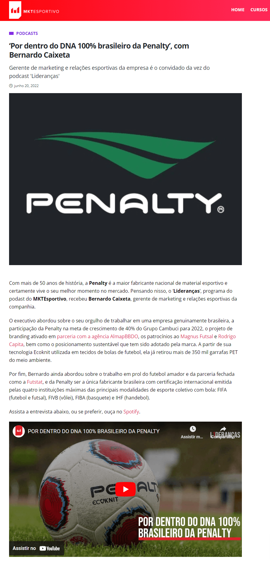 Press FC é a nova agência de comunicação da Penalty