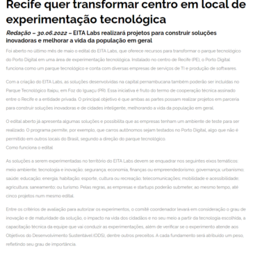 Recife quer transformar centro em local de experimentação tecnológica – Infra Roi