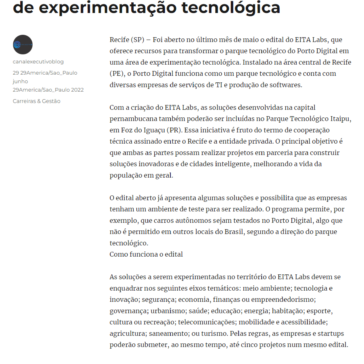 Recife quer transformar centro em local de experimentação tecnológica – Canal Executivo Blog