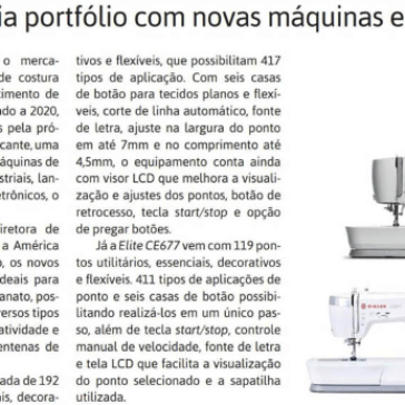 Singer amplia portfólio com novas máquinas eletrônicas