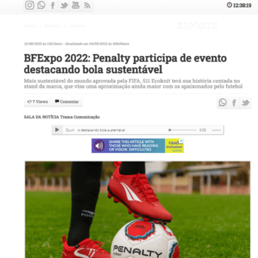 BFExpo 2022: Penalty participa de evento destacando bola sustentável – Agora Telêmaco