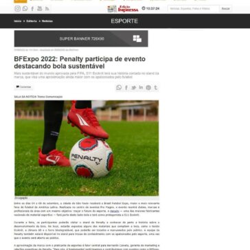 BFExpo 2022: Penalty participa de evento destacando bola sustentável – Jornal XIS da Questão