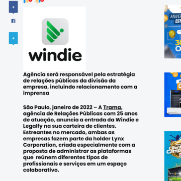 Windie e Legalfy são os novos clientes do Grupo Trama Reputale – Ecompare