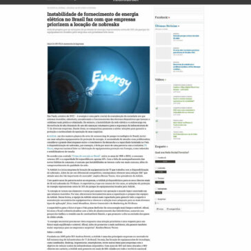 Instabilidade de fornecimento de energia elétrica no Brasil faz com que empresas priorizem a locação de nobreaks – Teclando Web