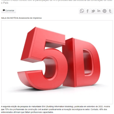70% dos profissionais da construção civil se veem trabalhando com tecnologias 5D nos próximos anos, aponta pesquisa – Xis da Questão