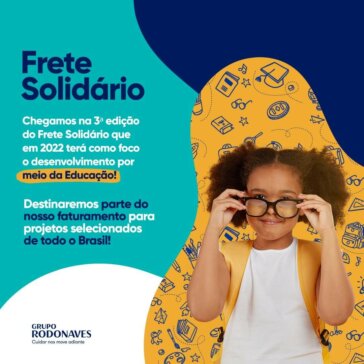 Frete Solidário: entidades sociais têm até o dia 20/11 para se inscreverem no projeto, que doará mais de R$100 mil a instituições brasileiras