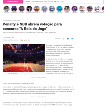 Penalty e NBB abrem votação para concurso “A Bola do Jogo” – Bom Dia Cidade Notícias