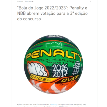 “Bola do Jogo 2022/2023”: Penalty e NBB abrem votação para a 3ª edição do concurso – Deu Bom! Brasília