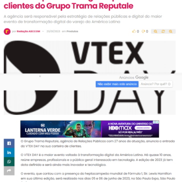 VTEX DAY passa a integrar o portfólio de clientes do Grupo Trama Reputale – ABC da Comunicação