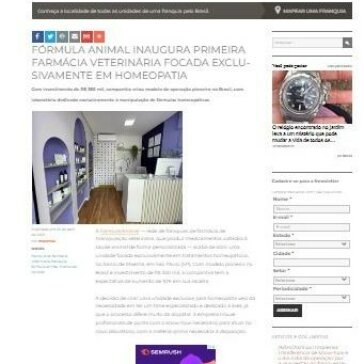 Fórmula Animal inaugura primeira farmácia veterinária focada exclusivamente em Homeopatia – Mapa das franquias