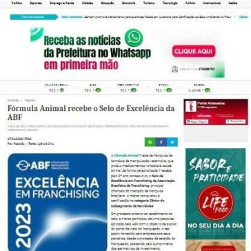 Fórmula Animal recebe o Selo de Excelência da ABF – Antenados