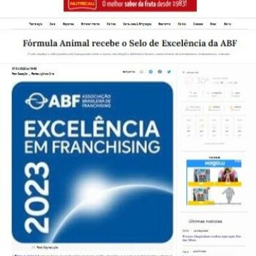 Fórmula Animal recebe o Selo de Excelência da ABF – Diário em Foco