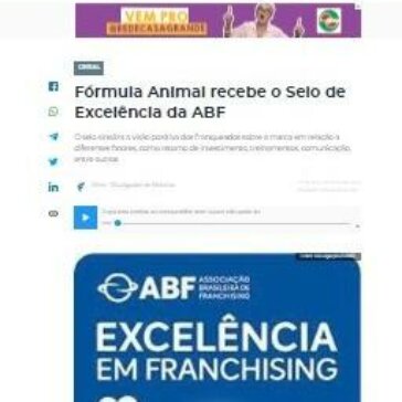 Fórmula Animal recebe o Selo de Excelência da ABF – Folha Vitória