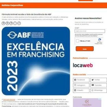 Fórmula Animal recebe o Selo de Excelência da ABF – Mundo do Marketing