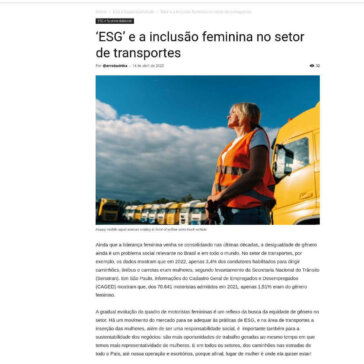 ‘ESG’ e a inclusão feminina no setor de transportes – Assento Público