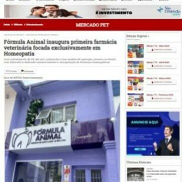 Fórmula Animal inaugura primeira farmácia veterinária focada exclusivamente em Homeopatia – Itaquera em Notícias