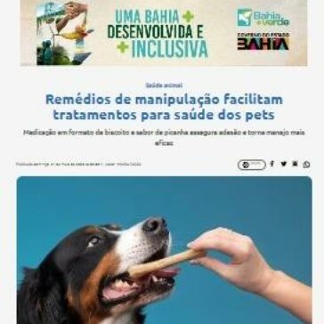 Remédios de manipulação facilitam tratamentos para saúde dos pets -A Tarde