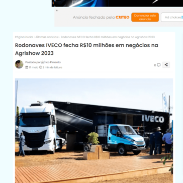 Rodonaves IVECO fecha R$10 milhões em negócios na Agrishow 2023 – Midia Truck Brasil