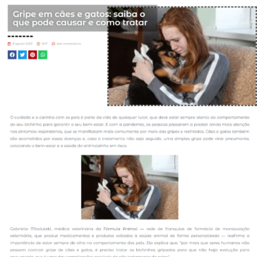 Gripe em cães e gatos: saiba o que pode causar e como tratar – Sampa com Família