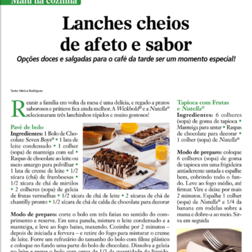 Lanches cheios de afeto e sabor – Revista Malu